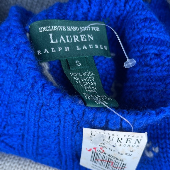 Ralph Lauren Hand Knit Skier Sweater NWT Small 100% Wool Ski Lodge Winter Cabin - Picture 4 of 9